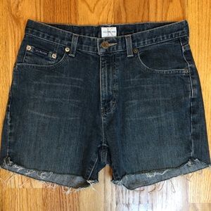 Vintage Calvin Klein Jeans Denim Cut Off Shorts - Medium Distressed Wash